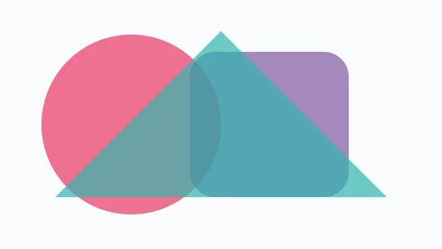 Channel test graphic with transparency flattened over a light background