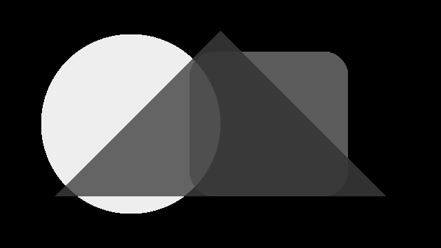 Channel test graphic showing red-channel intensity in grayscale