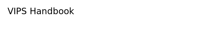 Single-line VIPS Handbook text on a transparent canvas